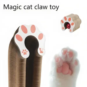 Cat Scratching Board with Bell – Corrugated Paper Toy, Durable Scratch Pad for Cats, Interactive Play & Stress Relief