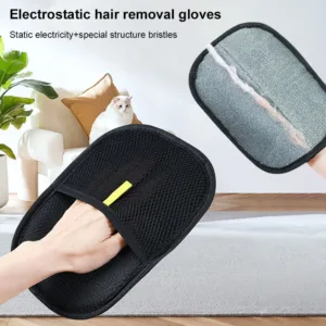 Pet Grooming Gloves Deshedding Brush Glove for Dog Cat Rabbit with Long/Short/Curly Hair