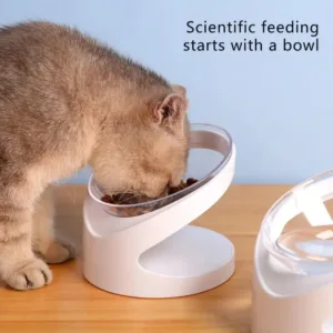 Pet Bowl High Foot Raised Feeders Neck Protector Food Dispenser Water Drinking Anti-overturning Non-slip Feeding Bowls