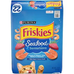 Purina Seafood Sensations, Indoor Dry Cat Food, Salmon, Golduna, & Shrimp, 22 lb Bag